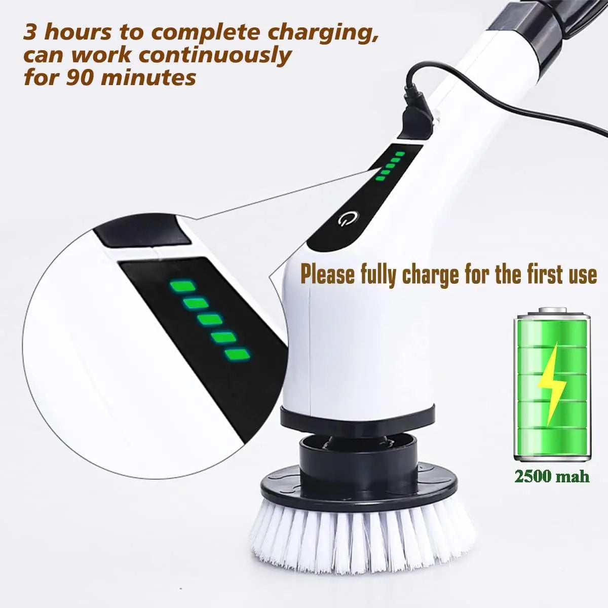 Cordless Electric Spin Scrubber